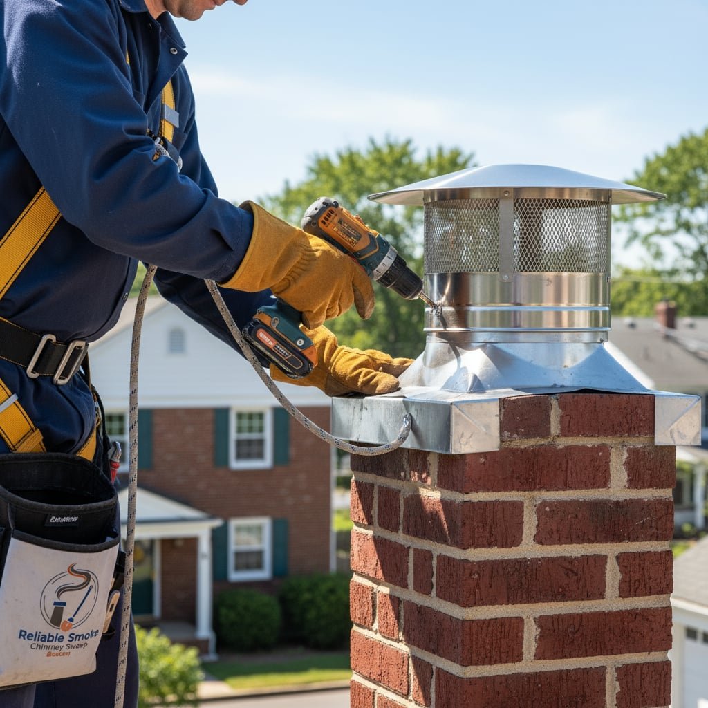 Boston Chimney Cap Installation